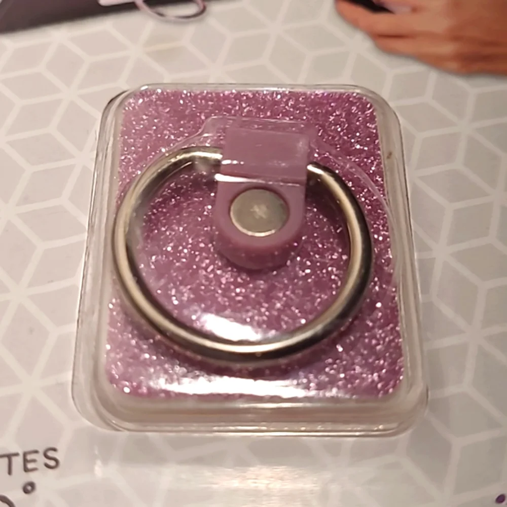Purple Glittery Ring Phone Holder